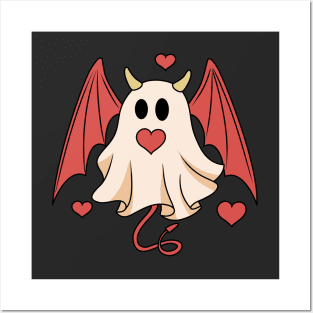 Evil Ghost Retro Valentines Day Posters and Art